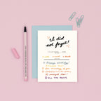Did Not Forget | Missed Holiday Card
