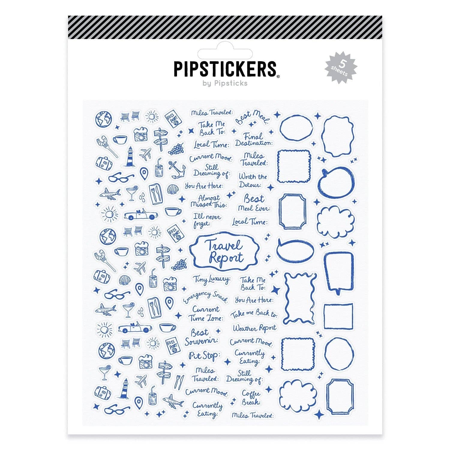 Travel Report Journaling Label (5ct)