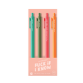 Fuck If I Know Jotter Pens - Set of 4