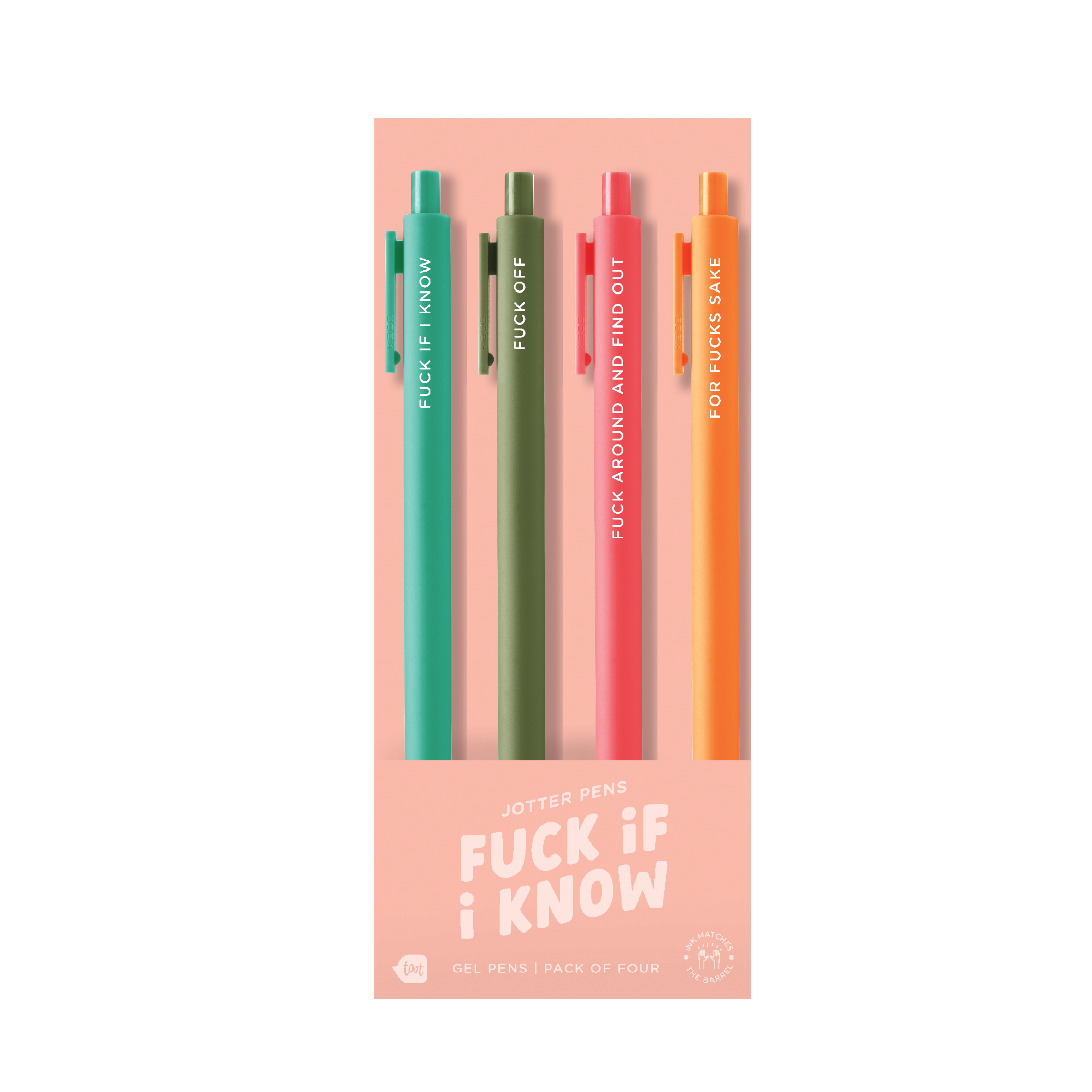 Fuck If I Know Jotter Pens - Set of 4