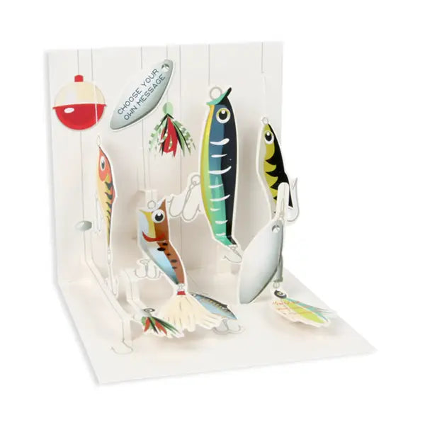 Fishing Lures Pop-Up Card