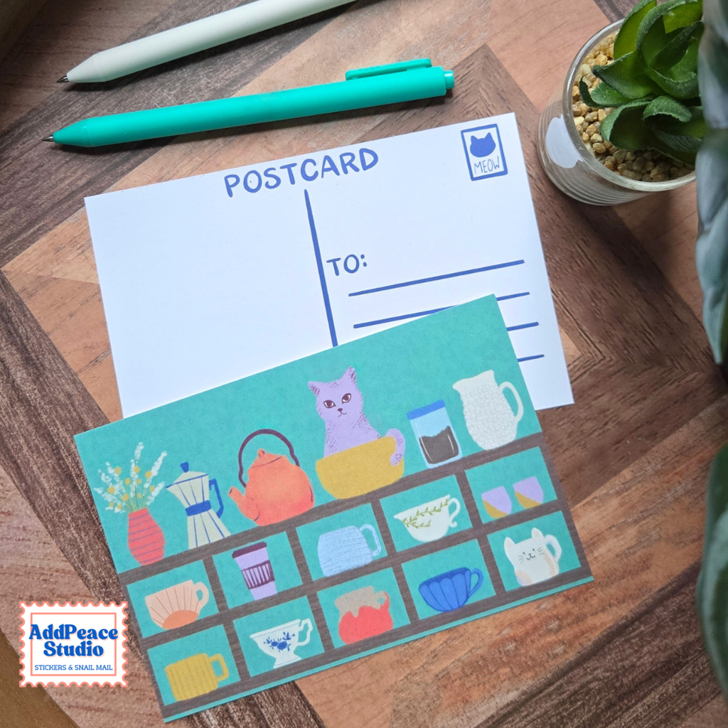 Cats & Cups Postcard Pack