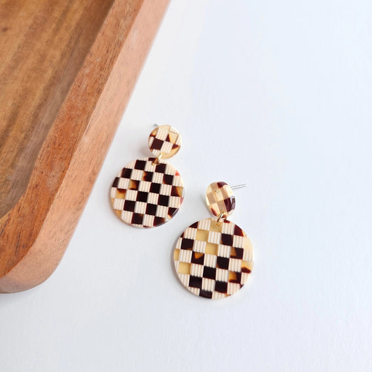 Addy Checkered Earrings