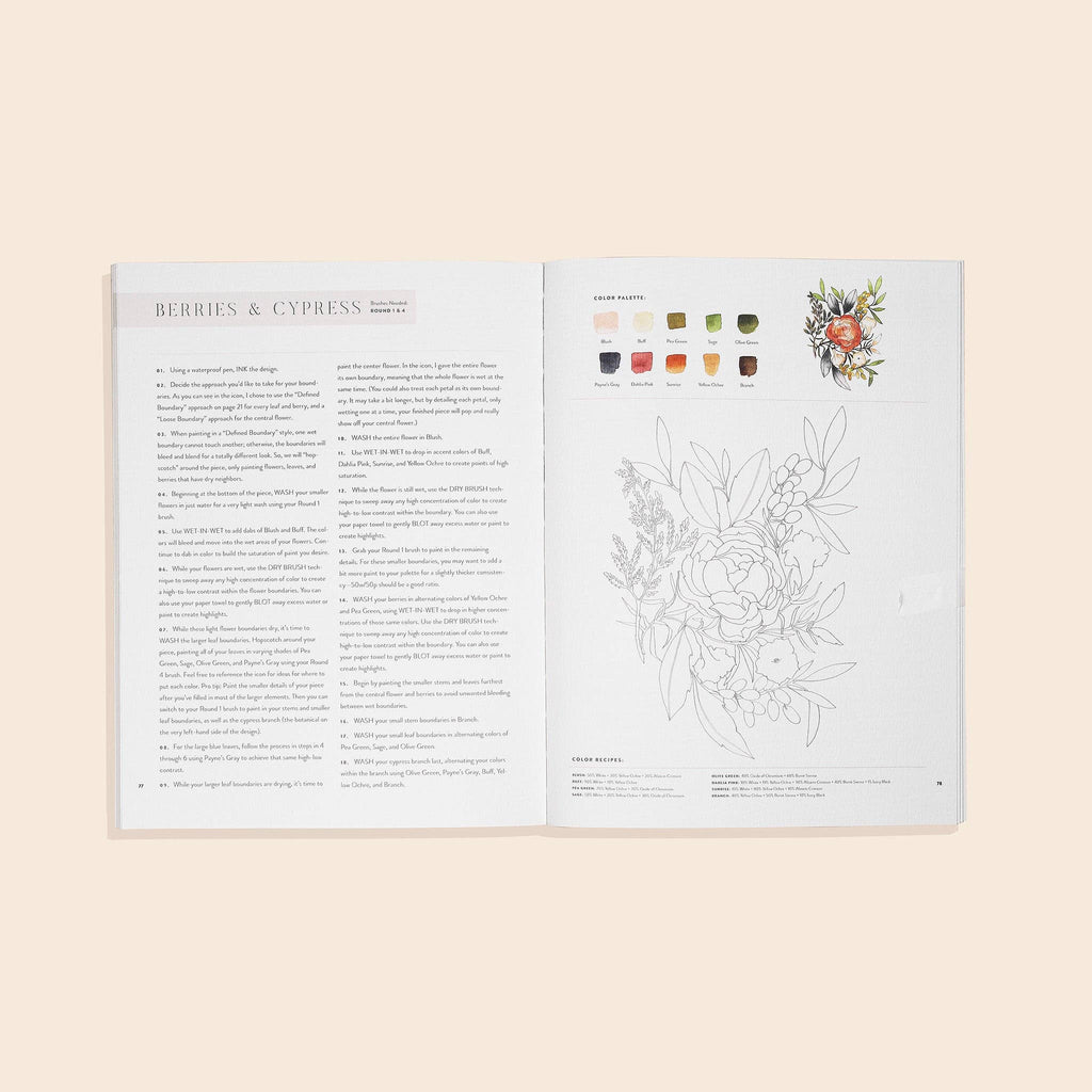 Watercolor Workbook: 30-Minute Beginner Projects (Spring)