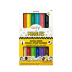 OOLY x Peanuts: Double-Ended Brush & Stamp Markers -Set of 6