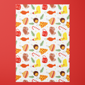 Seasons Eatings Buffalo Gift Wrap - Single Sheet
