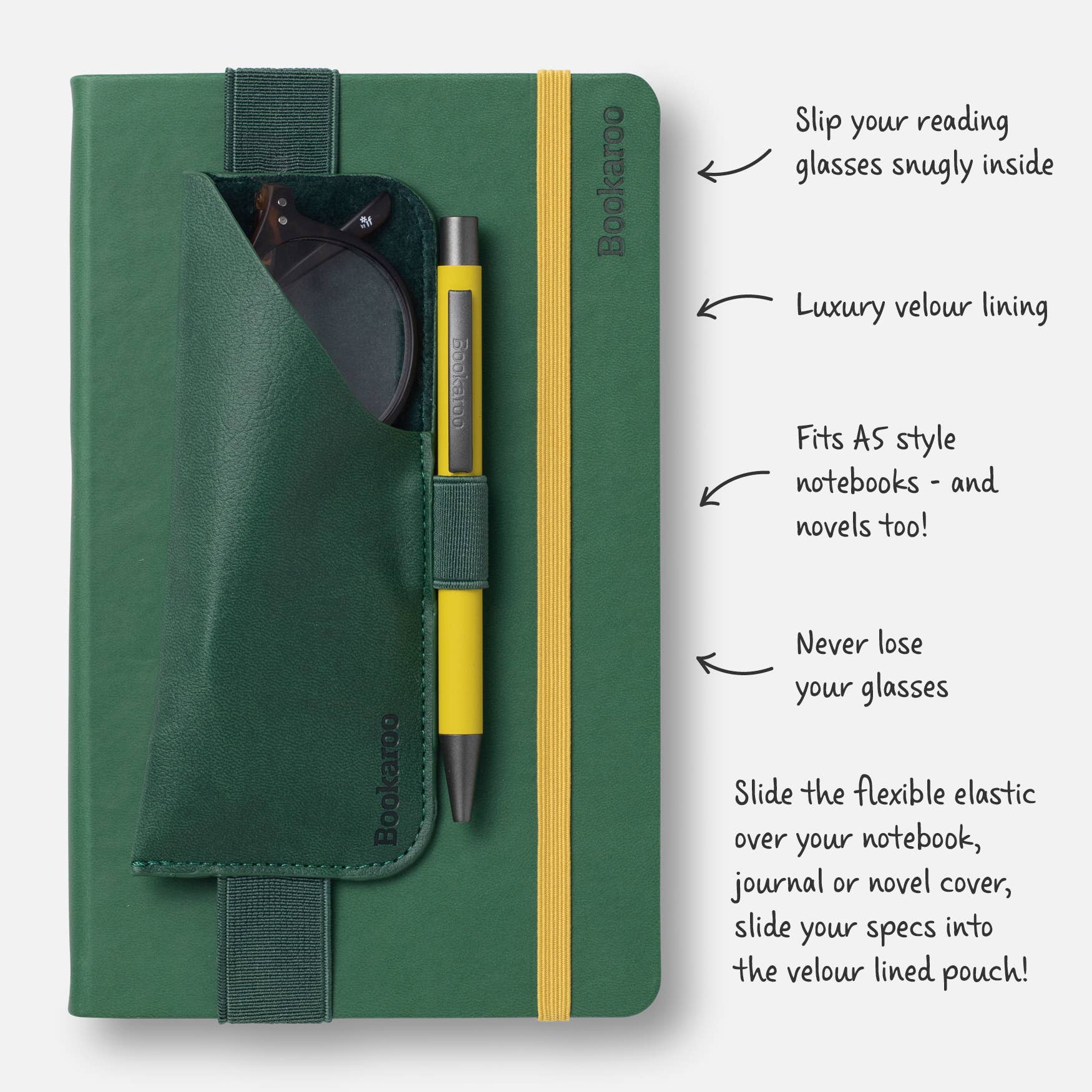 Bookaroo Glasses Case- Navy