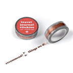 Travel Journal Stickies - Perforated Clear Washi Tape