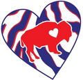 Buffalo Zebra Heart Sticker