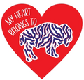 My Heart Belongs to Buffalo Zebra Print Sticker