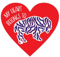 My Heart Belongs to Buffalo Zebra Print Sticker