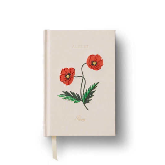 August Birth Month Mini Embroidered Journal