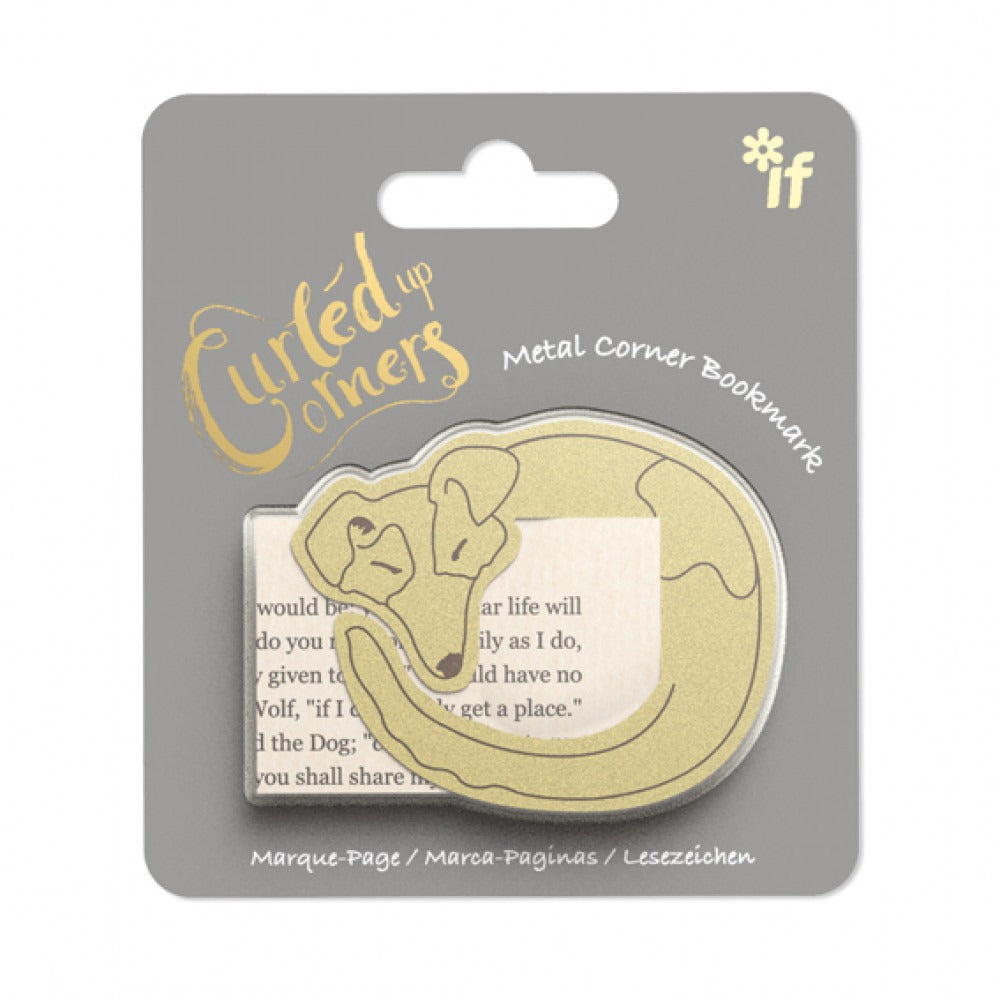 Curled Up Corners Bookmark- Drowsy Dog
