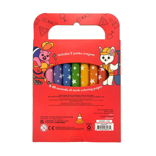 Carry Along Coloring Book Set - Work Zone