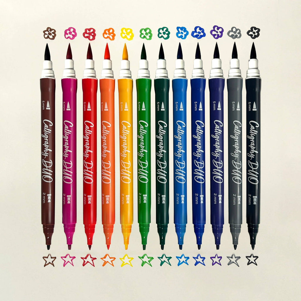 Calligraphy Duo Markers - Set of 12