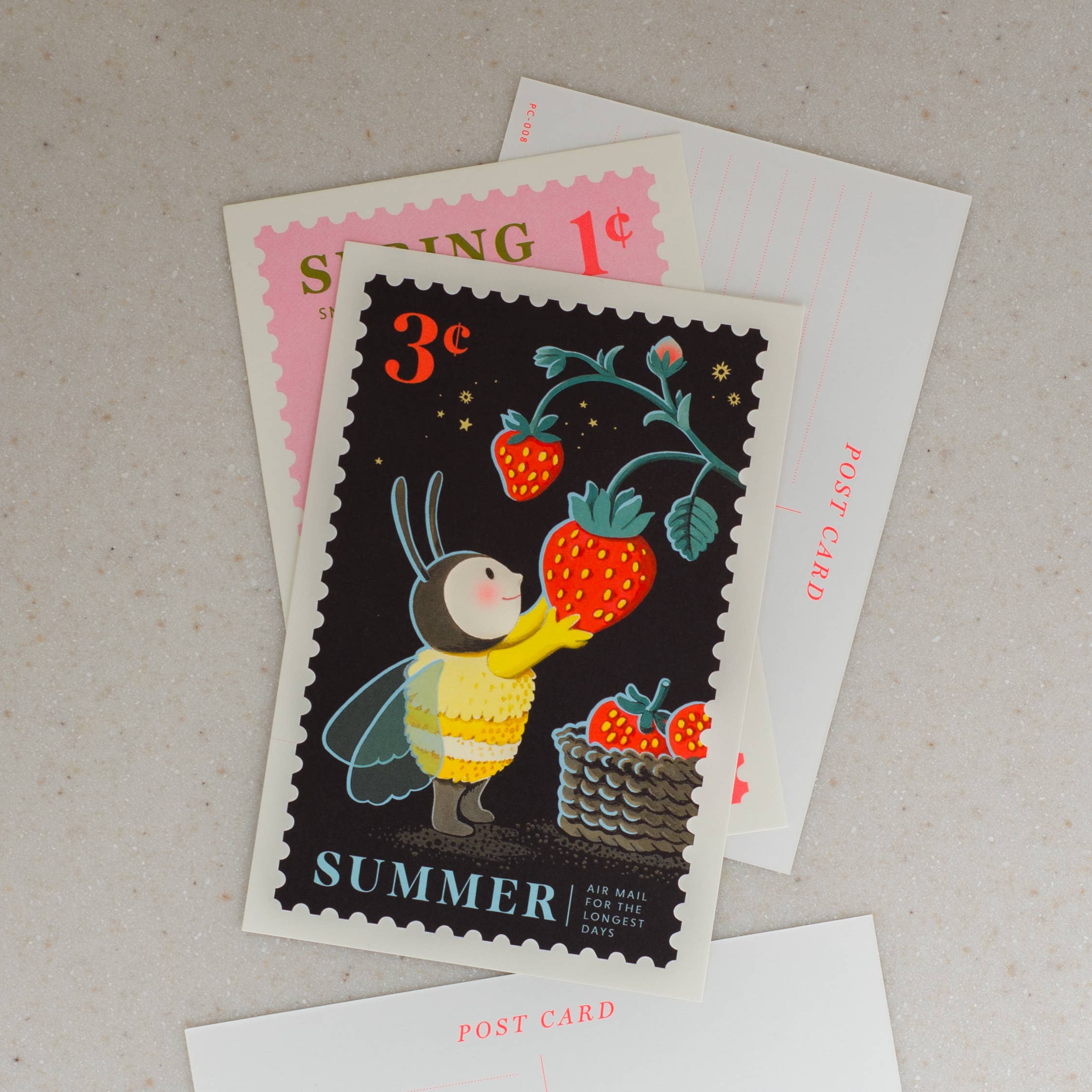 Summer Berry Basket Postcard