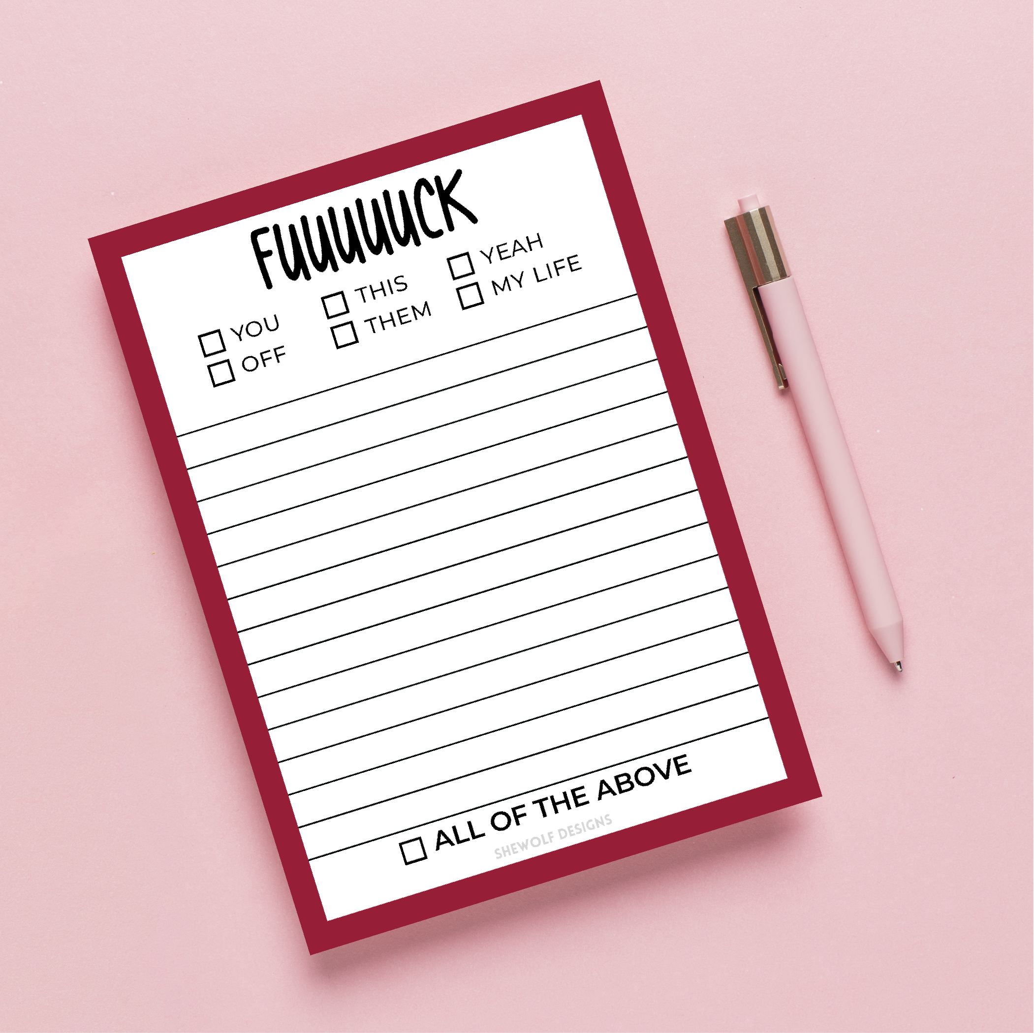 F* All of the Above Notepad