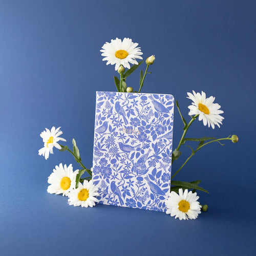 Blue Birds Soft-Cover Notebook (grid)