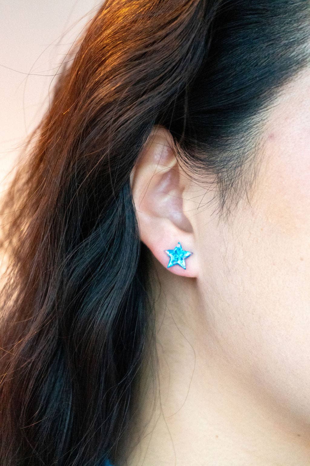 Blue Star Studs