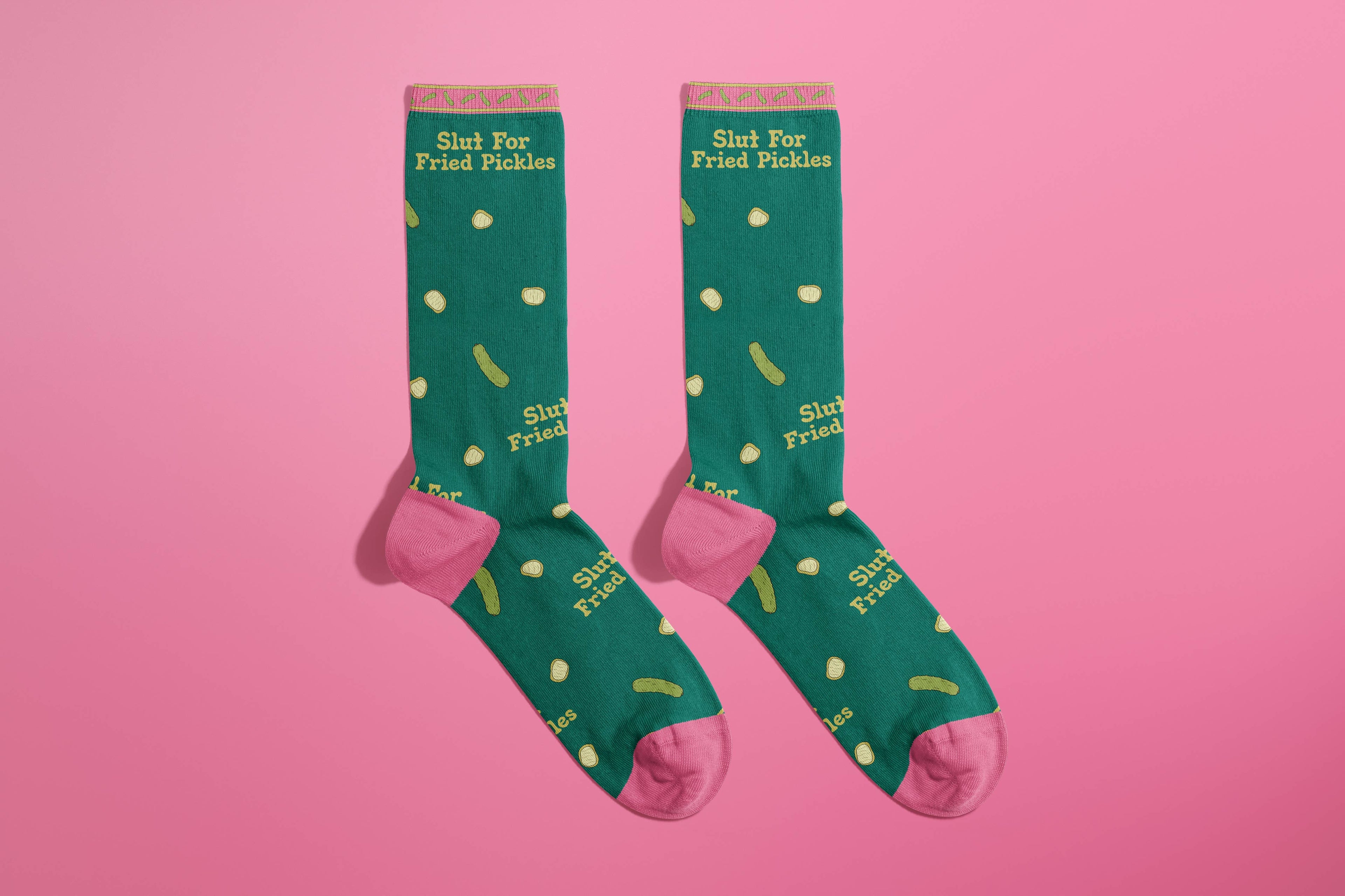 Slut For Fried Pickles Socks