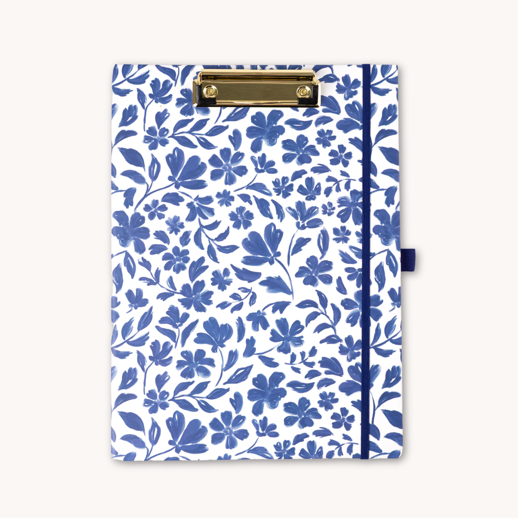 Porcelain Floral Clipfolio