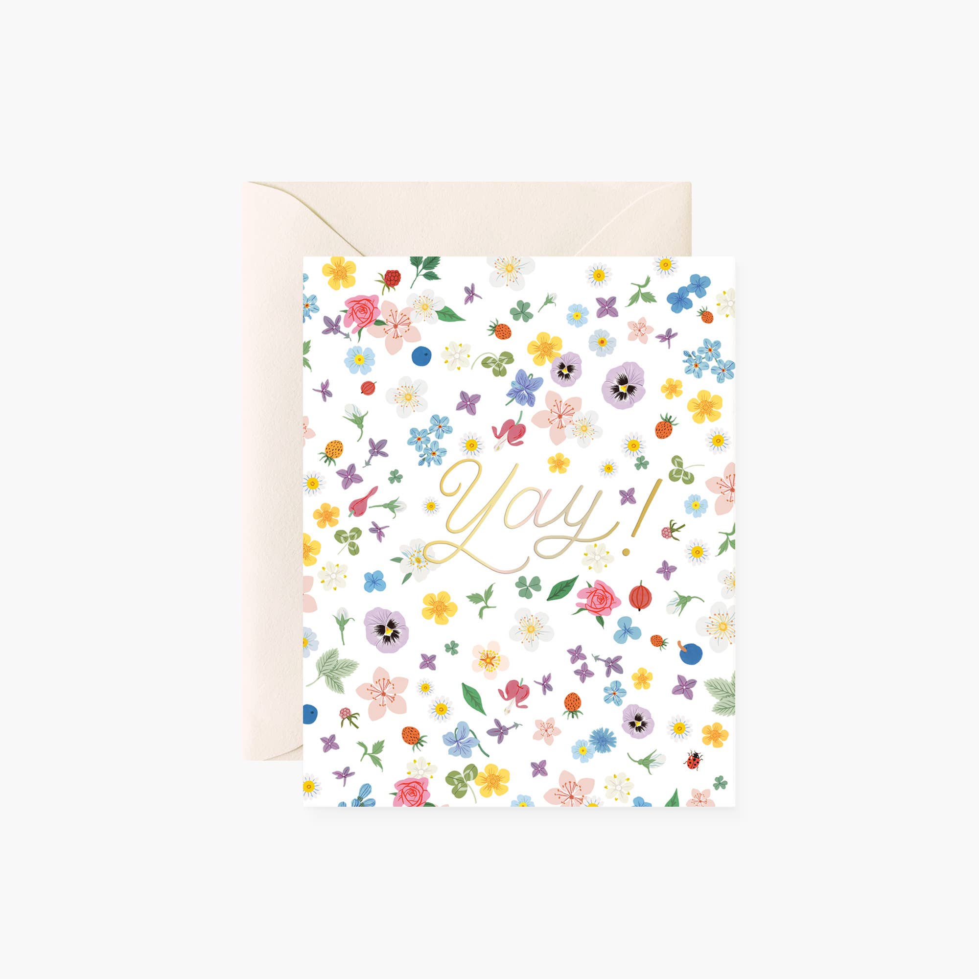 Yay Floral Confetti Greeting card