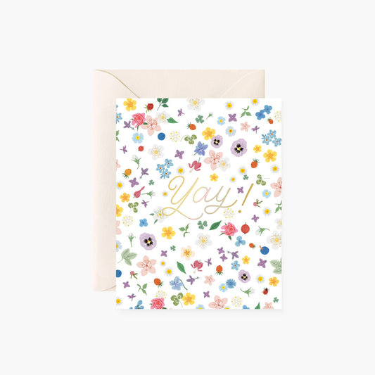 YAY Floral Confetti Greeting card