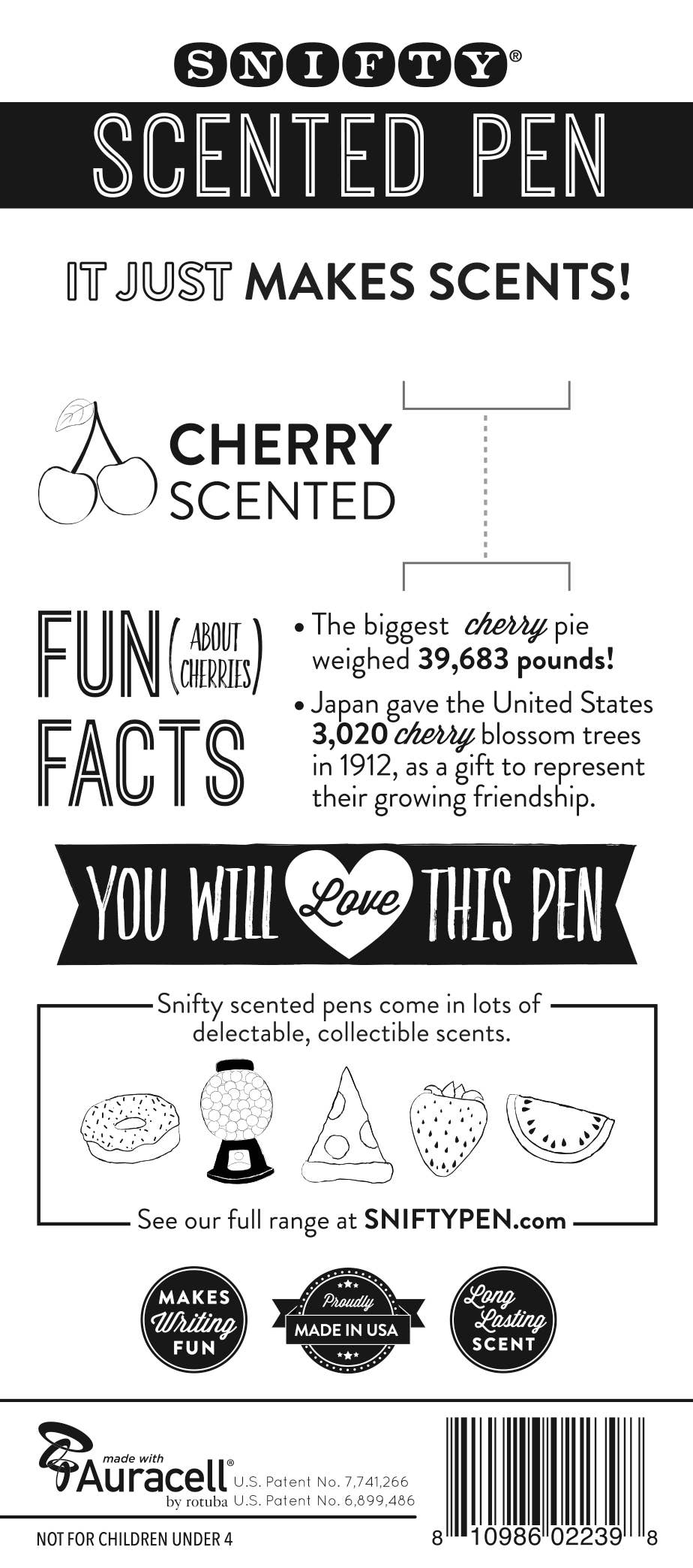 Cherry Scented Pen Set