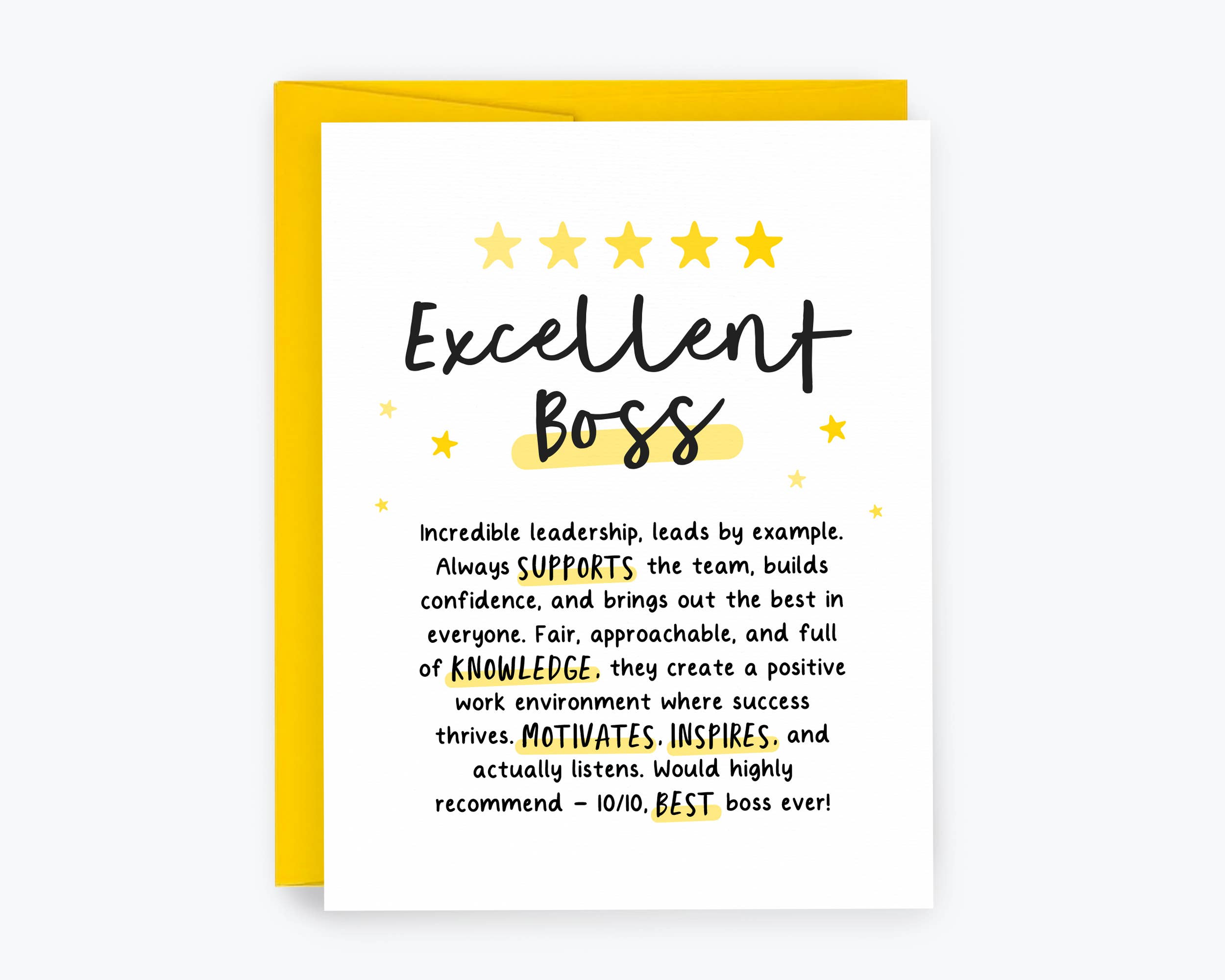 Boss Appreciation Card