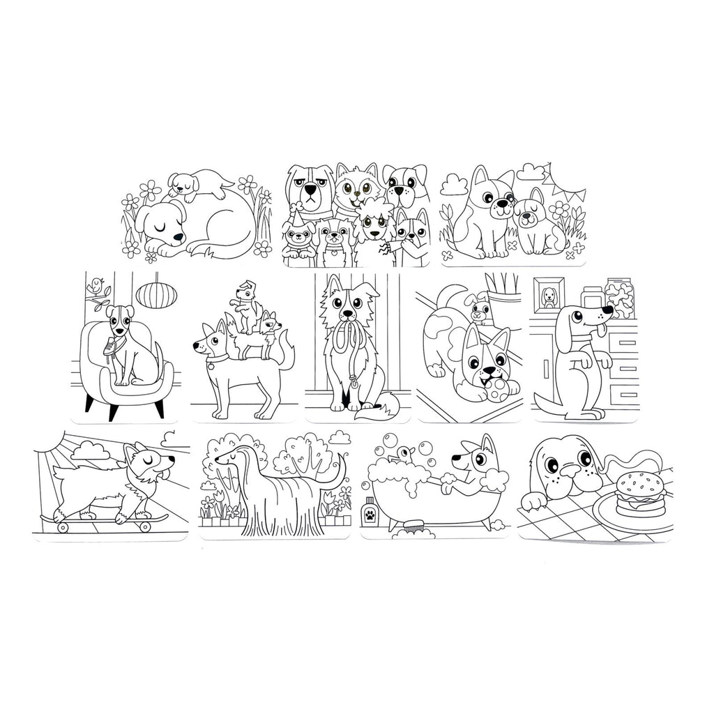 Undercover Art Hidden Patterns Coloring Activity- Dog Days