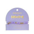 Morse Code Gold & Stone Beaded Bracelet | BREATHE