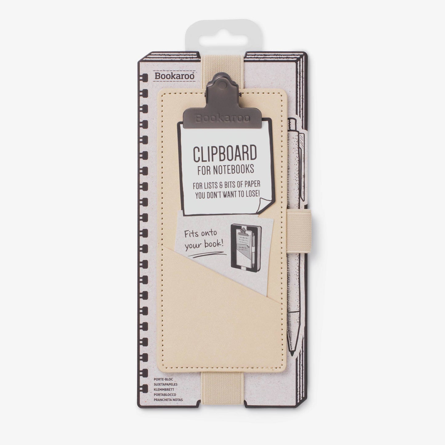 Bookaroo Clipboard for Notebooks- Cream