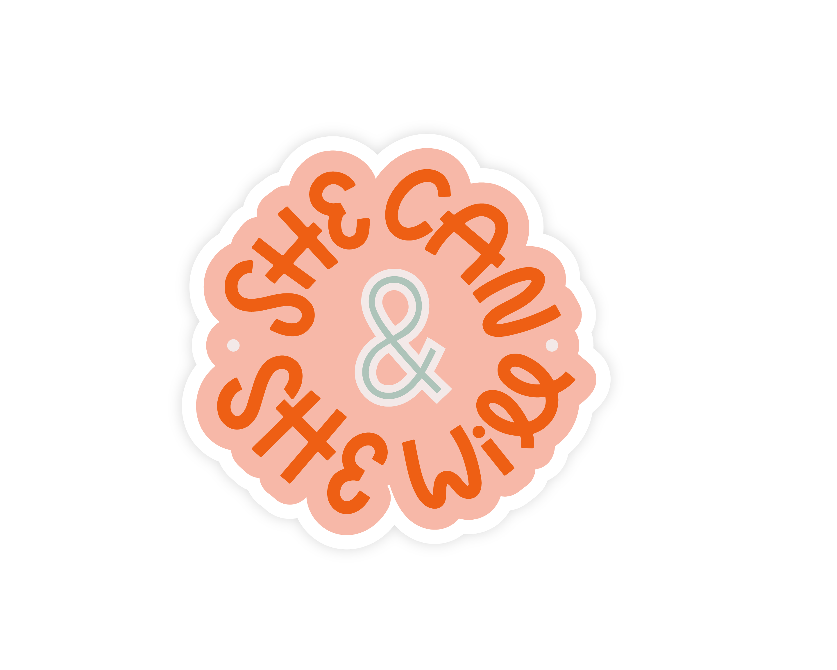 She Can and She Will Feminist Sticker