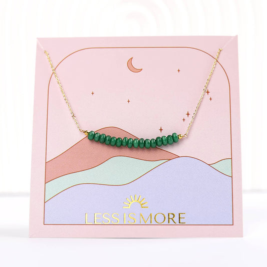 Jade Smile Necklace- .925 Sterling Silver