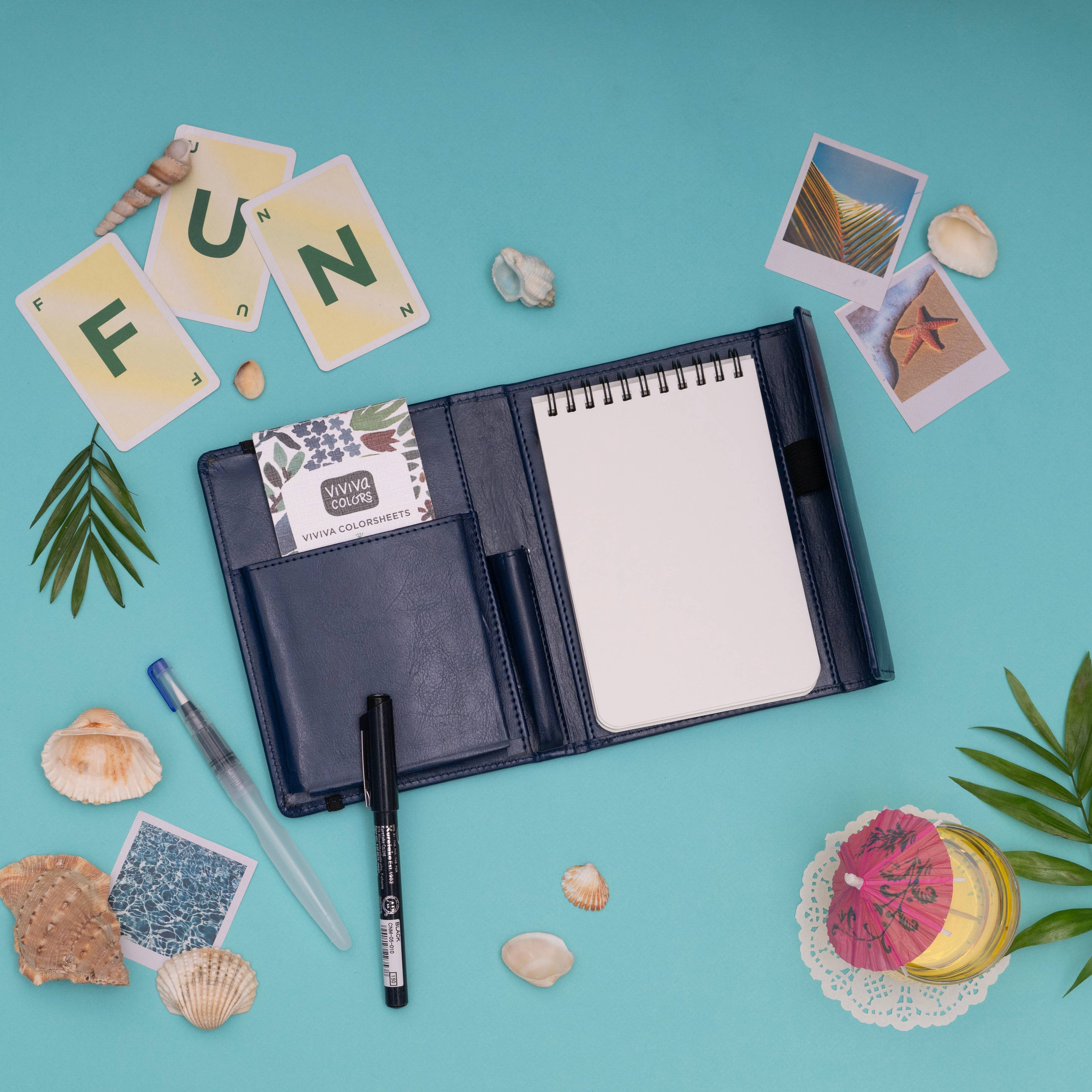 A6 Travel Paint Kit - Vegan Leather| Handcrafted| Portable