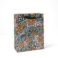 Black Floral Gift Bag- Medium