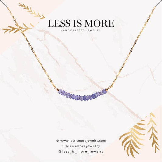 Iolite Smile Necklace- .925 Sterling Silver