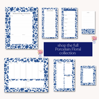 Porcelain Floral Lined Notepad