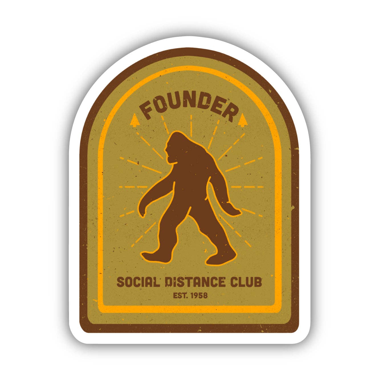 Bigfoot - Social Distance Club Founder Sticker