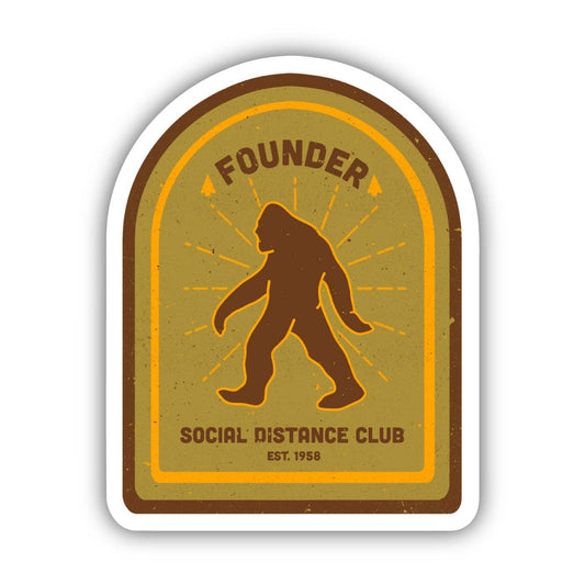 Bigfoot - Social Distance Club Founder Sticker