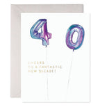 Helium 40th Birthday Card