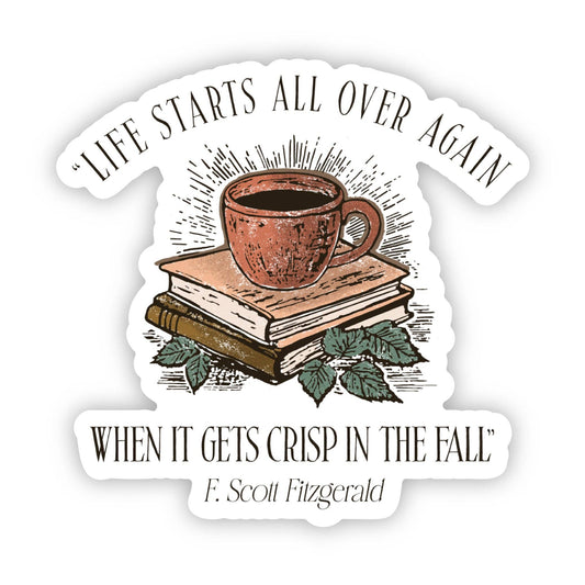 F.Scott Fitzgerald Fall Quote Sticker