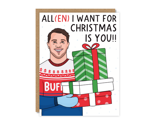 All(en) I Want for Christmas is You! Josh Allen Card