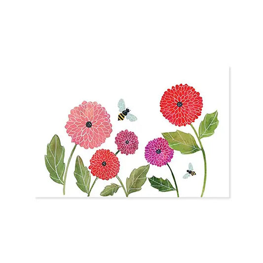 Dahlias And Bees Pop-Up Notepad
