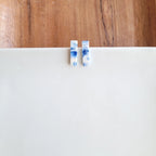 Bella Bar Studs- Greek Goddess Blue