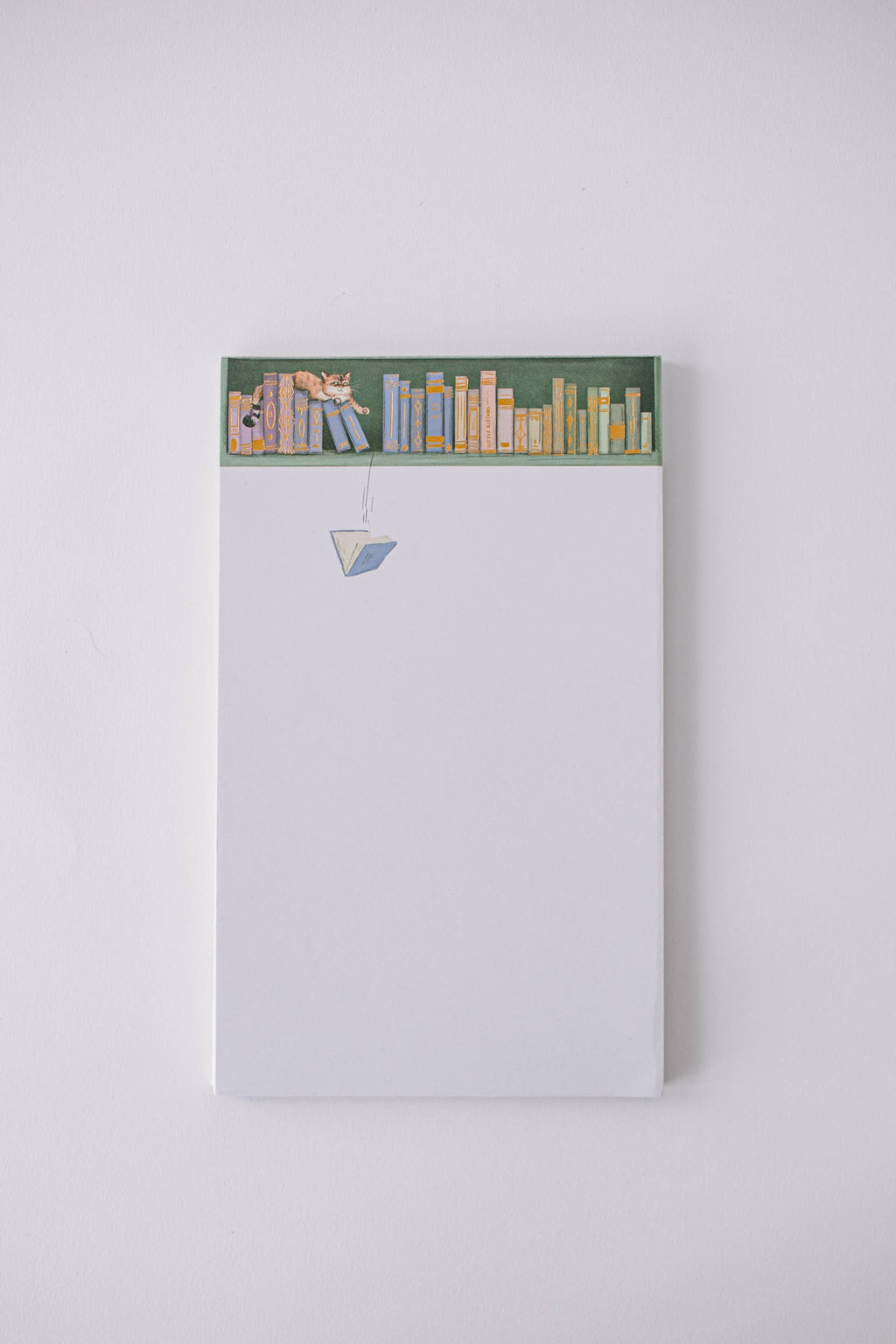 Sneaky Bookshelf Cat Notepad