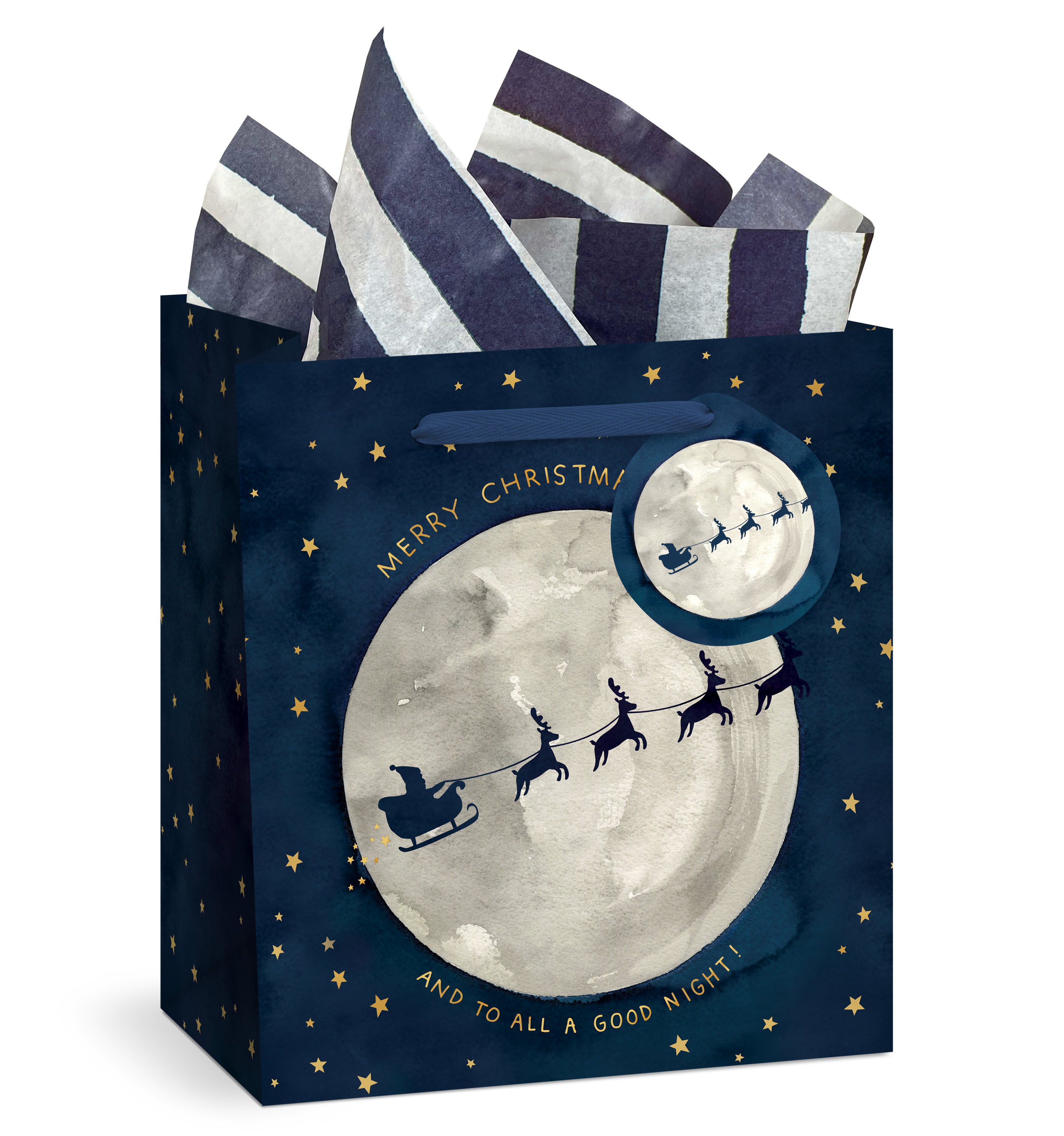 Navy Stripe Gift Tissue Paper, 10 Sheets