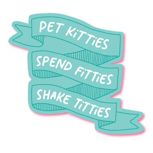 Pet Kitties Shake Titties Sticker