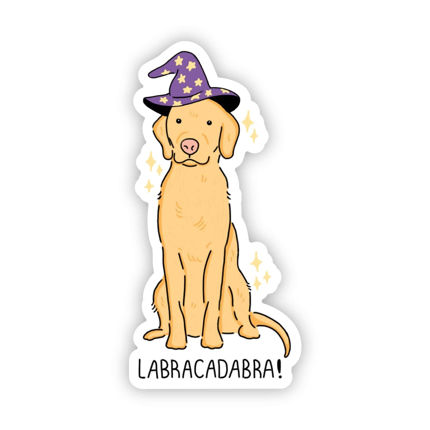 Labracadabra yellow lab sticker