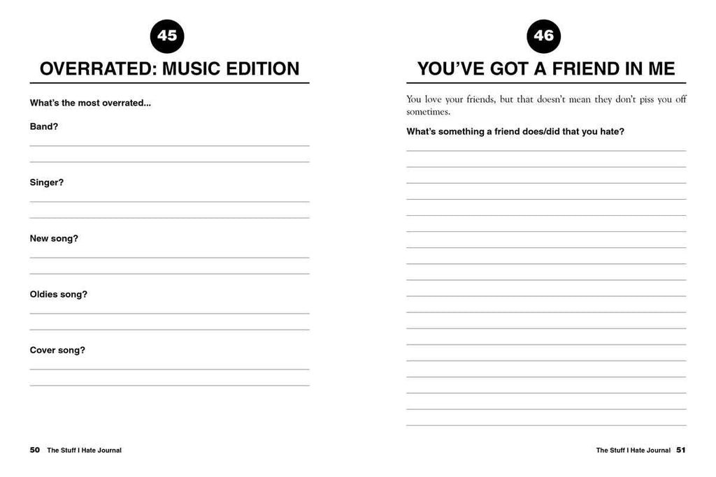 Stuff I Hate Journal by Emily Rose